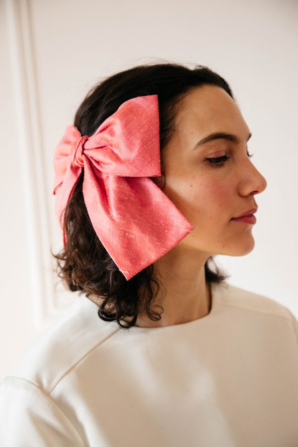 Kitka Hair Bow - Coral Online Sale