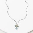 Moss Aquamarine Drop Trio Necklace on Satellite Chain Fashion