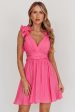 Madara Lace-Up Back Mini Dress Hot Pink Online Sale