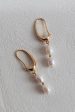 Joslly Drop Pearl Earrings Gold on Sale