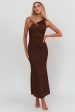 Lingering Love One-Shoulder Twist Maxi Dress Chocolate Supply