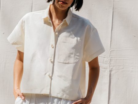 Corso Buttondown - Ivory Moire Fashion