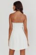 Macaila Rhinestone Trim Strapless Mini Dress Off White For Cheap