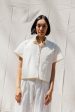 Corso Buttondown - Ivory Moire Fashion