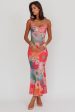 Girl Power Lace Strap Maxi Dress Pink Fashion