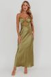 Her theory Lace Trim Maxi Dress Olive Online