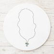 Moss Aquamarine Drop Trio Necklace on Satellite Chain Fashion