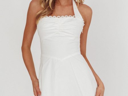 Jovial Halterneck Mini Dress White Online Sale