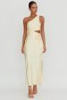 Abloom One Shoulder Satin Maxi Dress Butter Online Hot Sale