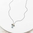 Moss Aquamarine Drop Trio Necklace on Satellite Chain Fashion