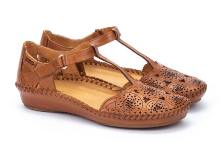 P. VALLARTA Women’s Punched Leather Sandals Online Sale