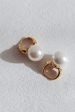 Taj Drop Pearl Earrings Gold For Discount