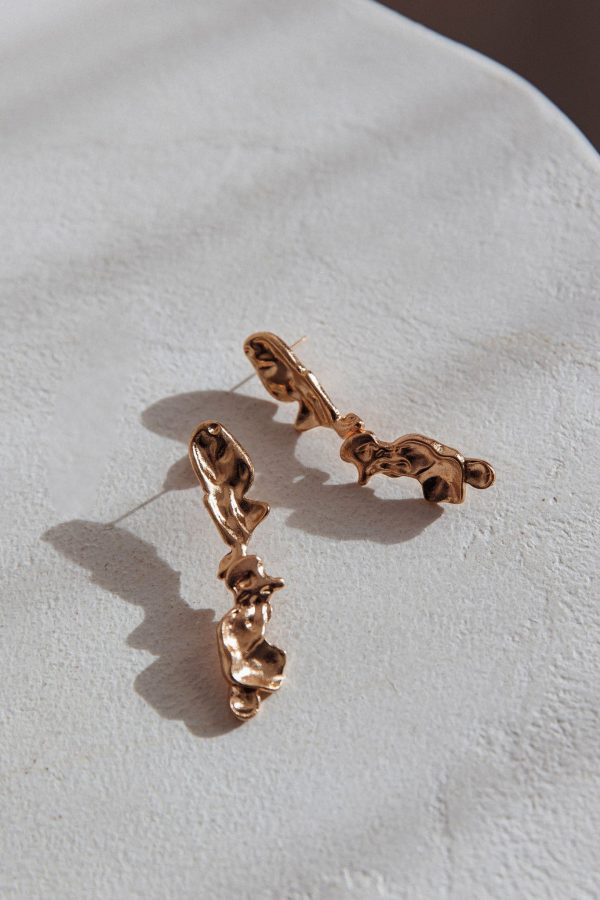 Bella Drop Stud Earrings Gold Online