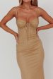 Fortune Bust Tie Maxi Dress Gold Discount