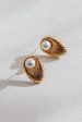 Anika Stud Pearl Earrings Gold Fashion