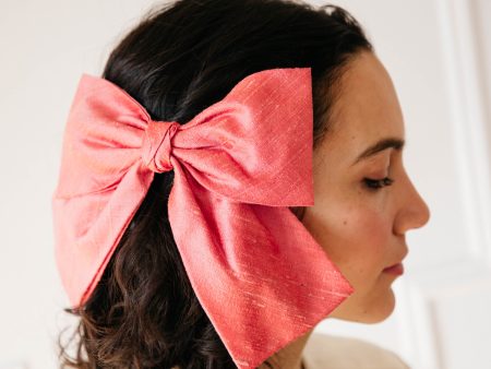 Kitka Hair Bow - Coral Online Sale