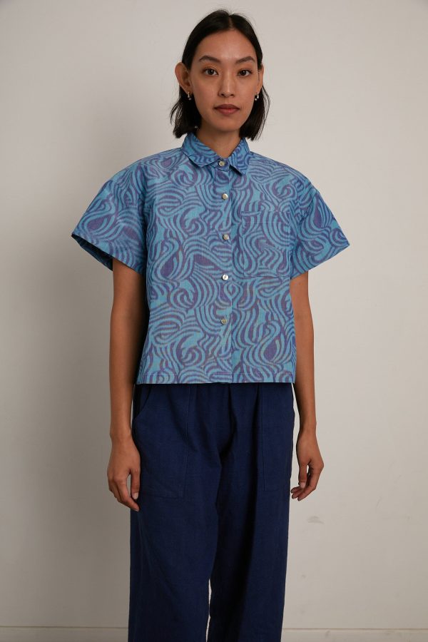 Corso Buttondown - Blue Swirl Online Sale