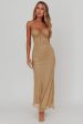 Fortune Bust Tie Maxi Dress Gold Discount