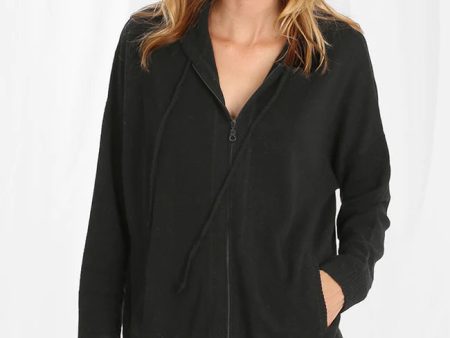 100% Cashmere Zip Hoodie Online Sale