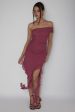 After Party One Sleeve Ruffle Mini Dress Dark Mauve Fashion