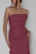 After Party One Sleeve Ruffle Mini Dress Dark Mauve Fashion