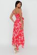 Chandler One-Shoulder Ruched Midi Dress Pink Fashion