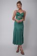 Trophy Lace Bodice Midi Dress Emerald Hot on Sale